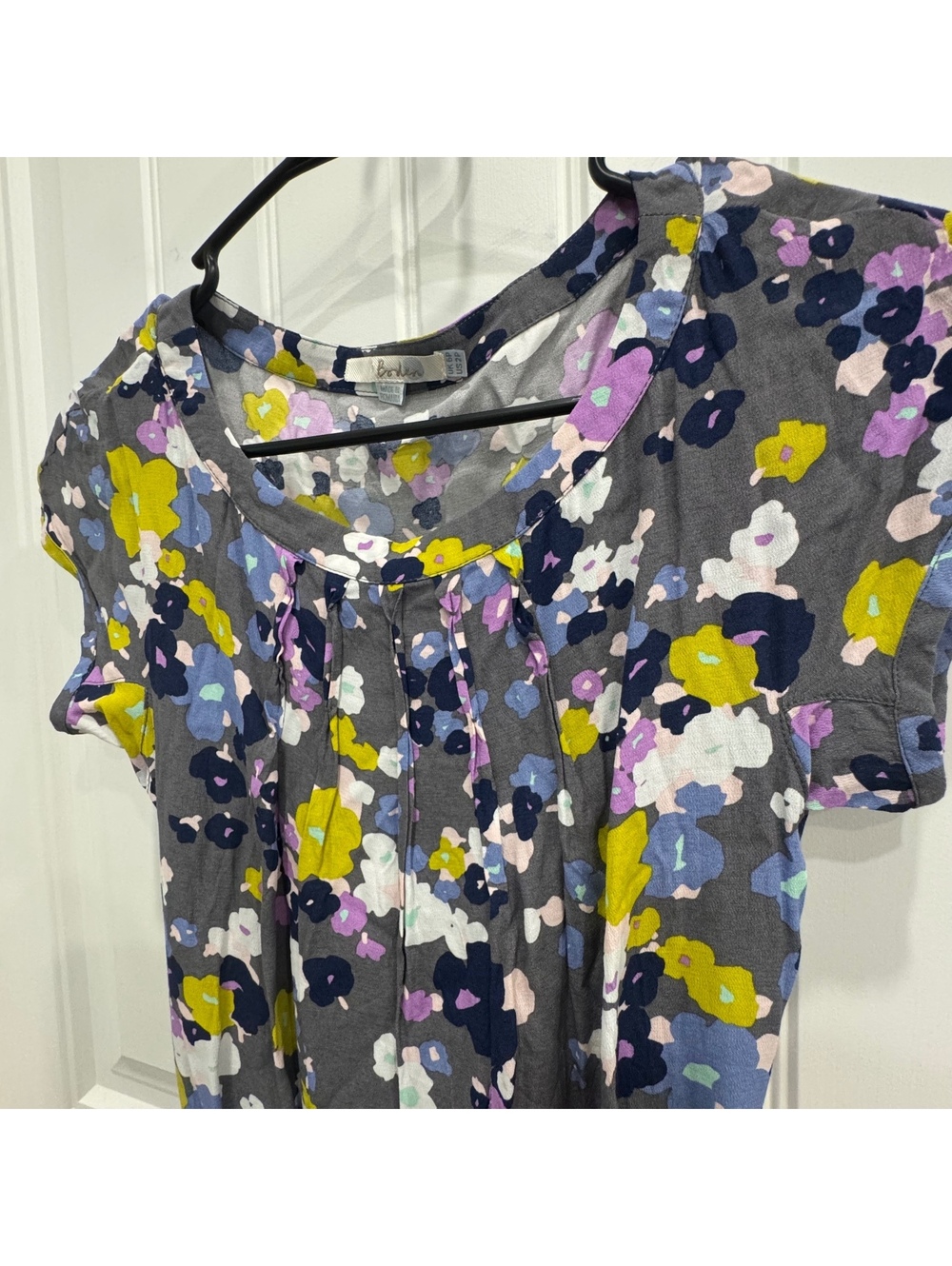 Boden Floral Cap Sleeve Dress with Belt Size 2P